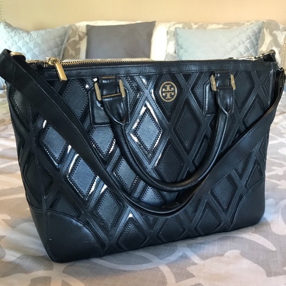 Tory Burch Handbags - Tory Burch Robinson Patchwork Double-Zip Tote